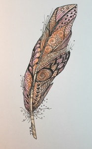 No. 58 - Zentangled Bird Feather